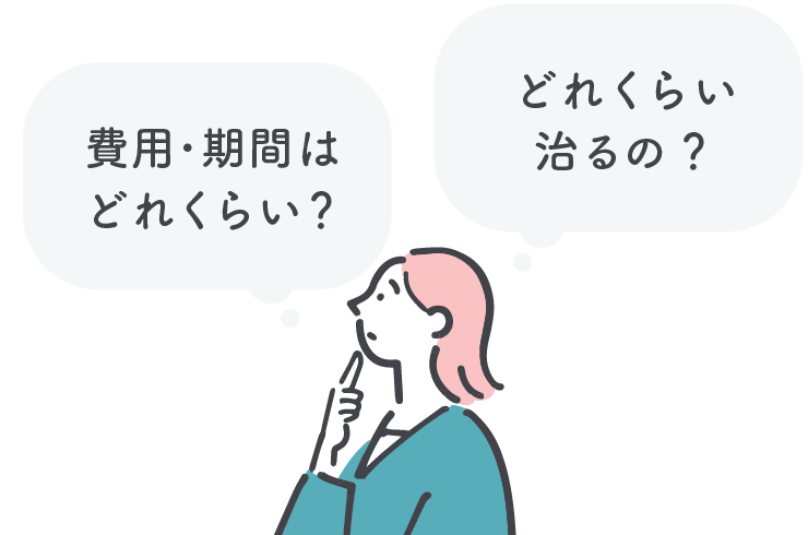 費用・期間はどれくらい？どれくらい治るの？