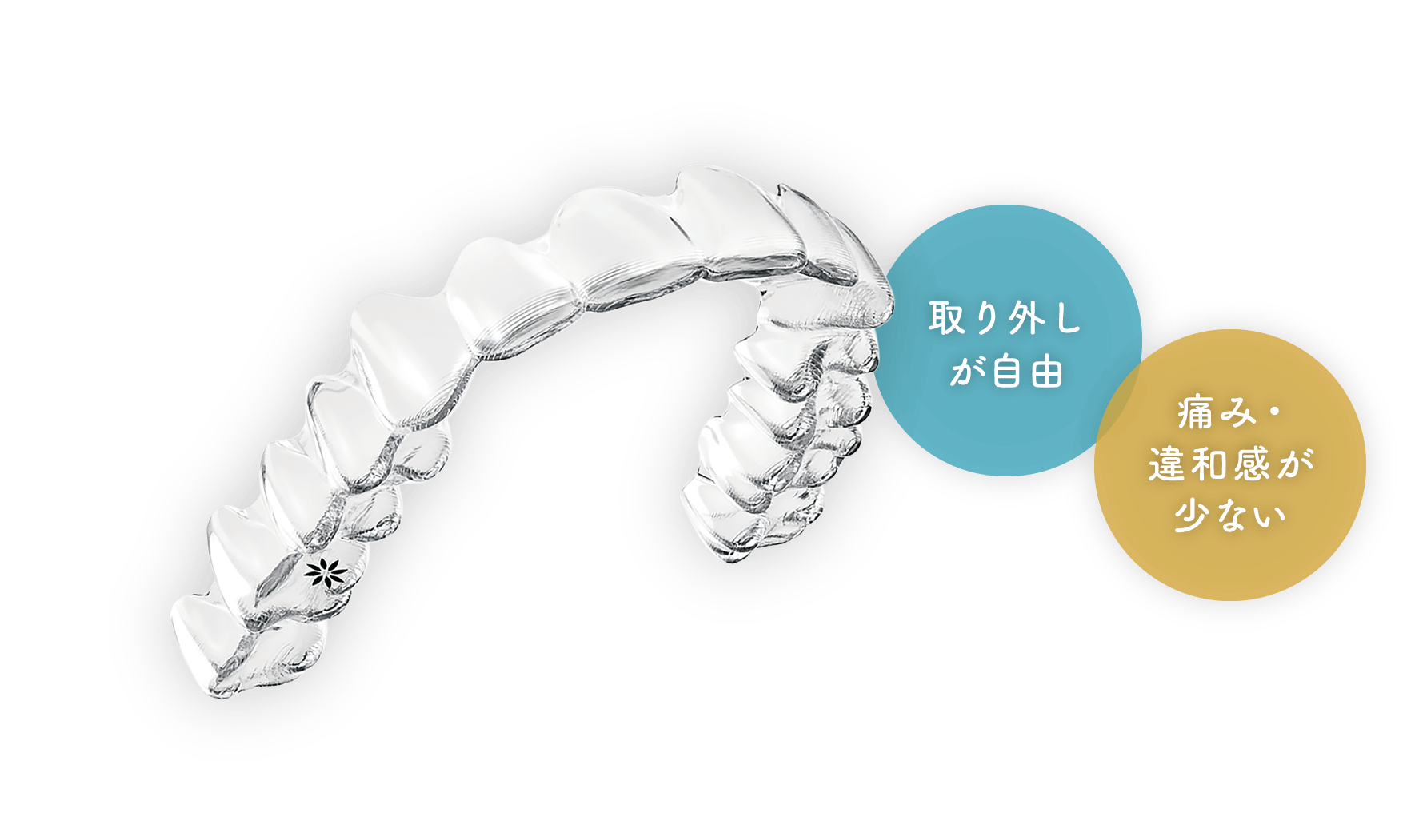 取り外しが自由/痛み・違和感が少ない