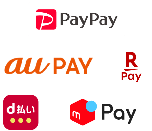 PayPay/auPAY/JCB/楽天Pay/d払い/mercariPay